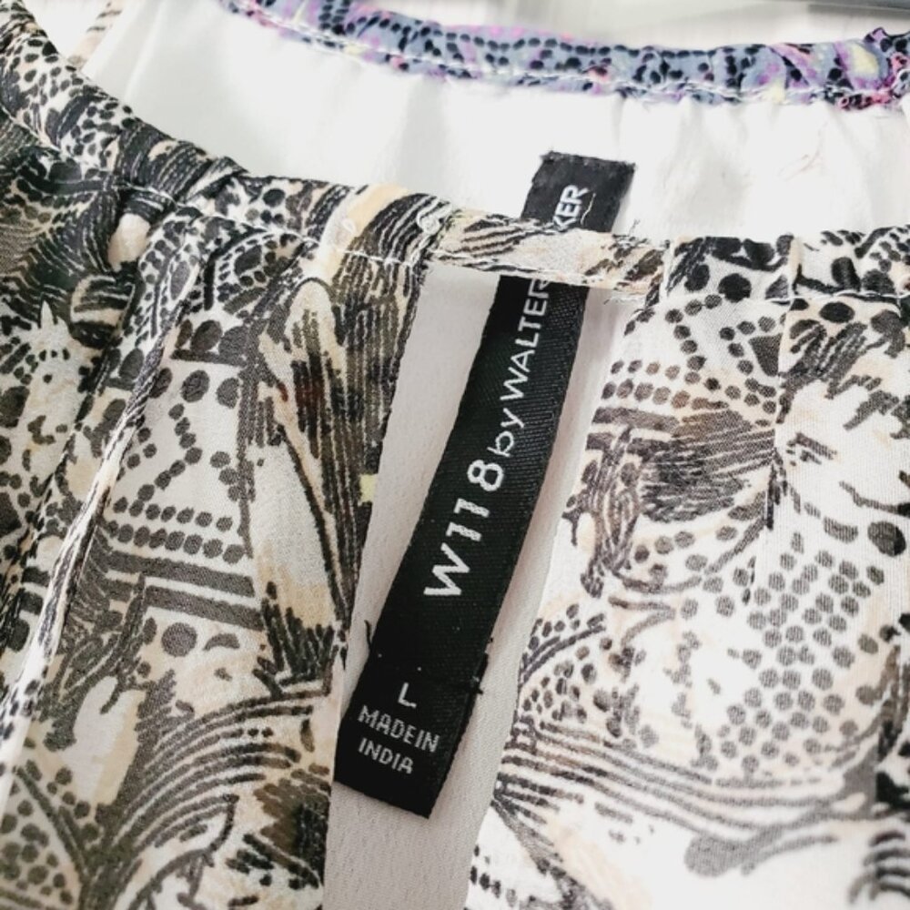 Anthropologie Walter Baker Animal Bohemian Abstract Vacation Fairy Maxi Dress L - Picture 3 of 7